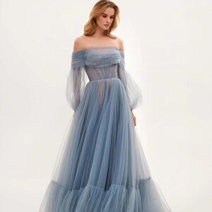 Milla Ocean Wave Maxi Tulle Dress